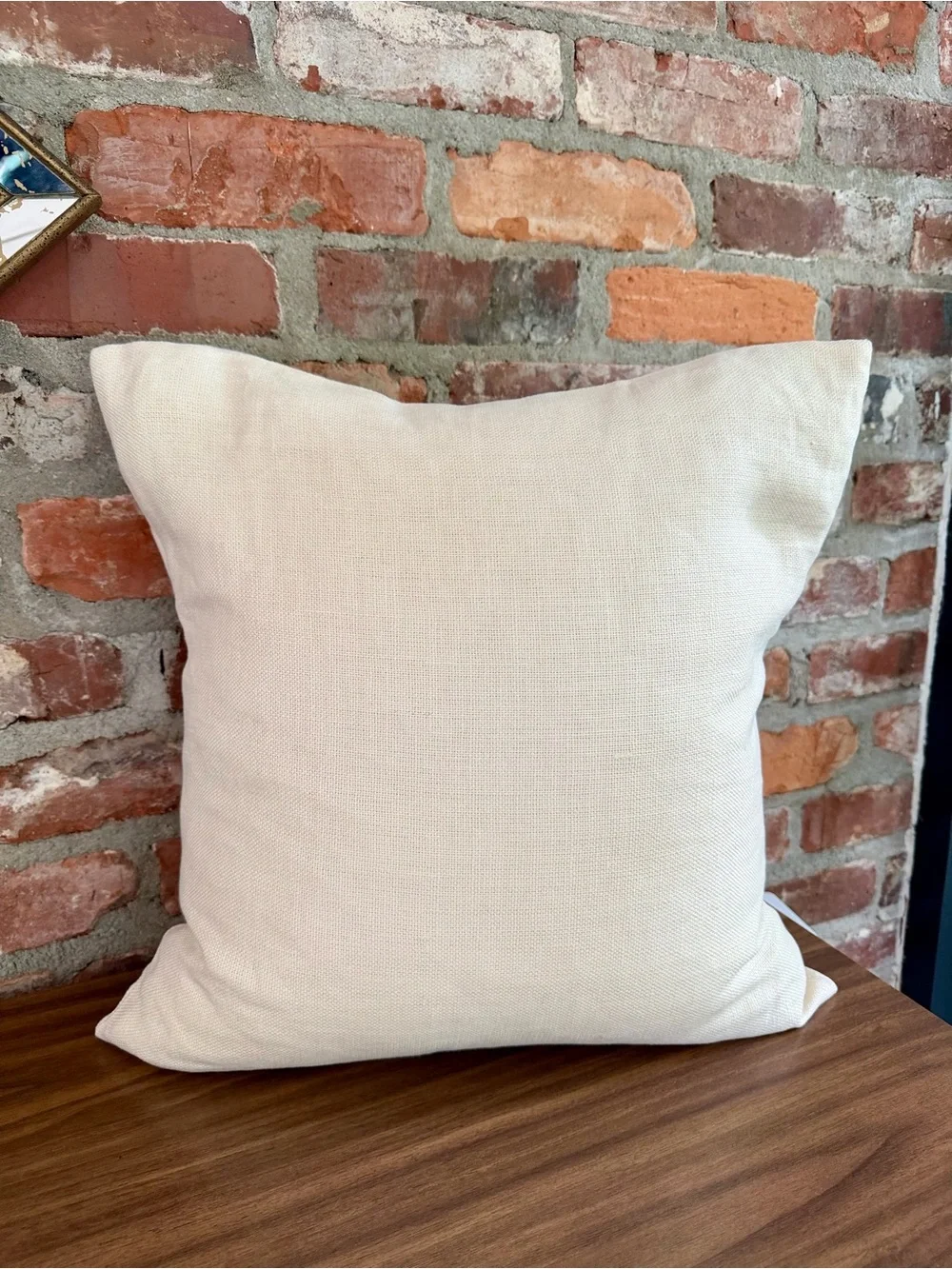 Pottery Barn Textured Linen Pillow 18x18 Ivory Down Insert Button